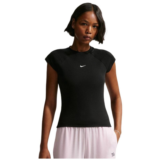 Nike Γυναικεία αμάνικη μπλούζα Sportswear Chill Knit Tight Ribbed Short-Sleeve Top